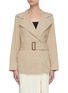 Main View - Click To Enlarge - VINCE - Oversize Lapel Belted Linen Blend Trench Coat