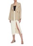 Figure View - Click To Enlarge - VINCE - Oversize Lapel Belted Linen Blend Trench Coat