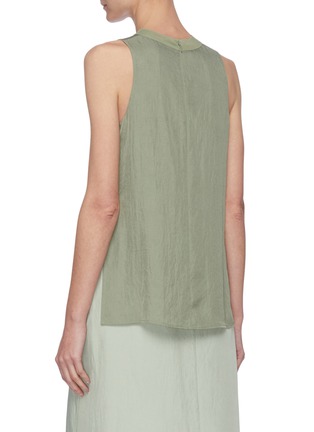 Back View - Click To Enlarge - VINCE - Rib Neck Side Slit Tank Top