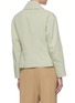 Back View - Click To Enlarge - VINCE - Conceal Button Front Crop Cotton Jacket