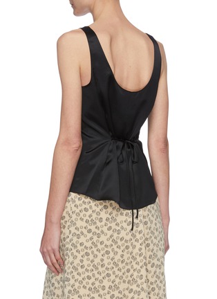 Back View - Click To Enlarge - VINCE - Tie Back Silk Tank Top