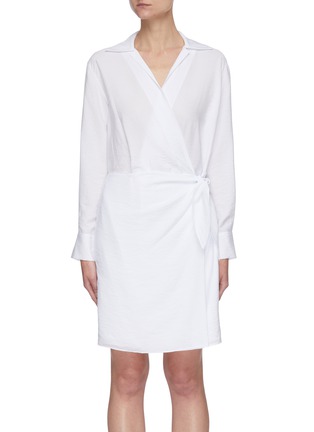 Main View - Click To Enlarge - VINCE - Twill Wrap Shirt Dress