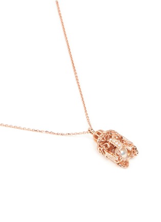 Figure View - Click To Enlarge - BAO BAO WAN - Pavilion pendant diamond pearl 18k rose gold necklace