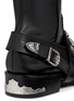 Detail View - Click To Enlarge - TOGA SHOES - Stud buckle harness leather thigh high boots