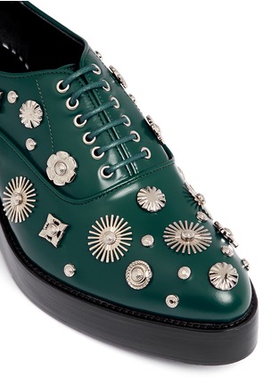 Detail View - Click To Enlarge - TOGA SHOES - Stud embellished leather Derbies