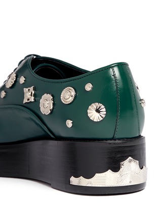Detail View - Click To Enlarge - TOGA SHOES - Stud embellished leather Derbies