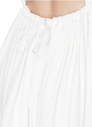 Detail View - Click To Enlarge - VICTORIA, VICTORIA BECKHAM - Drawstring open back textured cady dress