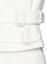 Detail View - Click To Enlarge - VICTORIA, VICTORIA BECKHAM - Asymmetric overlay wool crepe belted dress