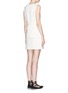 Back View - Click To Enlarge - VICTORIA, VICTORIA BECKHAM - Asymmetric overlay wool crepe belted dress