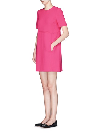 Front View - Click To Enlarge - VICTORIA, VICTORIA BECKHAM - Wool crepe shift dress