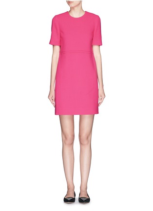 Main View - Click To Enlarge - VICTORIA, VICTORIA BECKHAM - Wool crepe shift dress