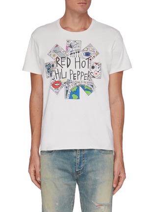 Main View - Click To Enlarge - R13 - Red Hot Chili Peppers doodle graphic print T-shirt