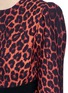 Detail View - Click To Enlarge - VICTORIA, VICTORIA BECKHAM - Leopard print cross sash tie crepe dress