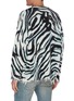 Back View - Click To Enlarge - R13 - Distressed oversized zebra print sweater
