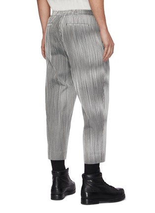 Back View - Click To Enlarge - CORNERSTONE - Elastic Waist Vertical Stripe Crop Pants