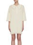 Main View - Click To Enlarge - SHORT SENTENCE - Raw Fringe Short Sleeve Polo Shirt Dress