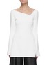 Main View - Click To Enlarge - PROENZA SCHOULER - Asymmetric Boat Neck Side Slit Knitted Top