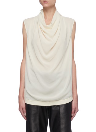 Main View - Click To Enlarge - PROENZA SCHOULER - Cowl Neck Sleeveless Georgette Blouse