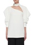 Main View - Click To Enlarge - PROENZA SCHOULER - Mock Collar Chest Cut-out Balloon Sleeve Top