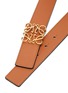 Detail View - Click To Enlarge - LOEWE - Anagram Plaque Calfskin Leather Belt