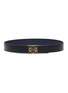 Main View - Click To Enlarge - LOEWE - Anagram Plaque Calfskin Leather Belt