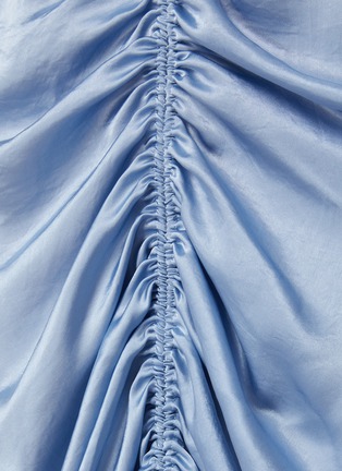  - EQUIL - Drawstring Ruch Detail Satin Midi Skirt