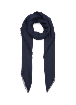 Main View - Click To Enlarge - LOEWE - Giant anagram raw edge scarf