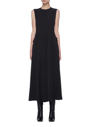 Main View - Click To Enlarge - SANS TITRE - Origami Pleat Detail Sleeveless Maxi Dress