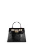 Main View - Click To Enlarge - MAWI BAGS - 'Dealer' Swarovski crystal slogan leather satchel