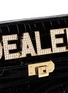 Detail View - Click To Enlarge - MAWI - 'Dealer' Swarovski crystal slogan leather clutch