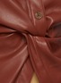  - NANUSHKA - 'Thora' Knot Detail Vegan Leather Short Sleeve Shirt