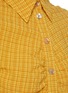 Detail View - Click To Enlarge - NANUSHKA - 'Sabri' Gather Front Seersucker Maxi Shirt Dress