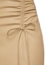 Detail View - Click To Enlarge - NANUSHKA - 'Malorie' Ruch Tie Detail Vegan Leather Midi Skirt