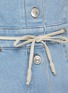 Detail View - Click To Enlarge - NANUSHKA - 'Taylor' Cut Out Drawstrings Waist Denim Mini Shirt Dress