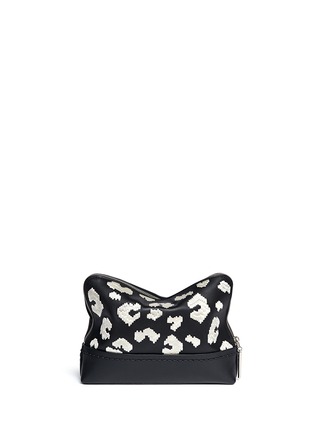 Back View - Click To Enlarge - 3.1 PHILLIP LIM - '31 minute' lace leopard leather cosmetics pouch