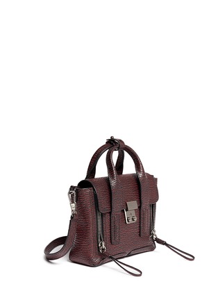 Front View - Click To Enlarge - 3.1 PHILLIP LIM - 'Pashli' mini grainy leather satchel