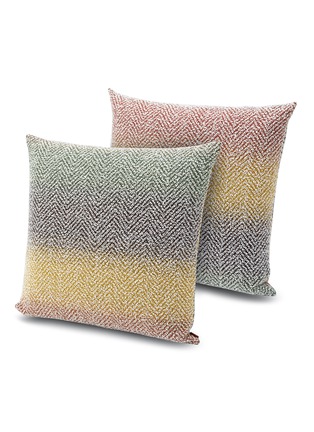 Main View - Click To Enlarge - MISSONI HOME - Yzeure Gradient Jacquard Cotton Wool Blend Cushion