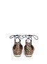 Back View - Click To Enlarge - AQUAZZURA - 'Christy' cheetah print pony hair lace-up flats