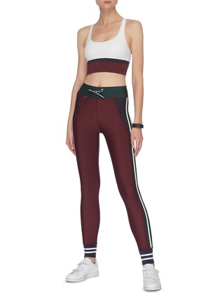 Figure View - Click To Enlarge - THE UPSIDE - Heritage' drawcord waist yoga pants