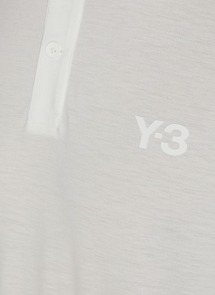  - Y-3 - Tonal Logo Print Cotton Polo Shirt