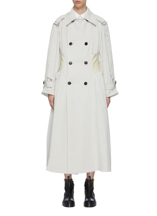 Main View - Click To Enlarge - TOGA ARCHIVES - Cut-out sleeve twill trench coat