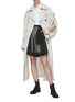Figure View - Click To Enlarge - TOGA ARCHIVES - Cut-out sleeve twill trench coat