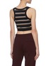 Back View - Click To Enlarge - NINETY PERCENT - Striped V-neck crop top