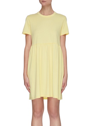 Main View - Click To Enlarge - NINETY PERCENT - Bottom Pleat Organic Cotton T-shirt Dress
