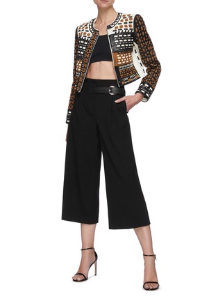 Figure View - Click To Enlarge - ALICE & OLIVIA - 'Adelina' belted culotte pants