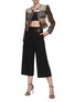 Figure View - Click To Enlarge - ALICE & OLIVIA - 'Adelina' belted culotte pants
