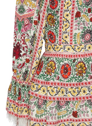 Detail View - Click To Enlarge - ALICE & OLIVIA - 'Lawson' Floral Print Lace Trim Tiered Mini Dress