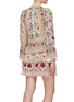 Back View - Click To Enlarge - ALICE & OLIVIA - 'Lawson' Floral Print Lace Trim Tiered Mini Dress