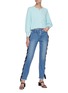 Figure View - Click To Enlarge - ALICE & OLIVIA - 'Shayna' Ribbon Lace Up Jeans
