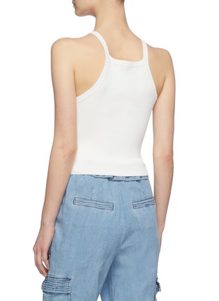 Back View - Click To Enlarge - ALICE + OLIVIA - 'Cabot' high neck racerback crop top